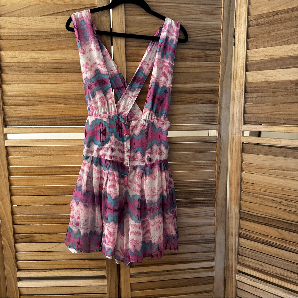 Rare Vanessa Mooney Watercolor Venus Multicolor Romper size S